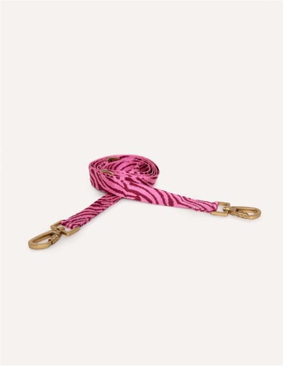 Dogguo Zebra Leash - Hondenriem - 250x2.5 cm Bordeaux Pink M