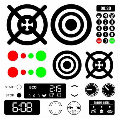 Keuken Stickers - Speel Keuken Decoratie - Kinderen Spelen - Waterdicht Vinyl Materiaal - 30 x 24.9 cm - Speel Keuken