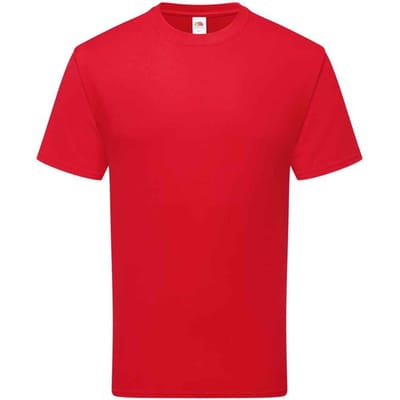 Fruit of the Loom Katoenen uniseks T-shirt voor volwassenen (Rood)