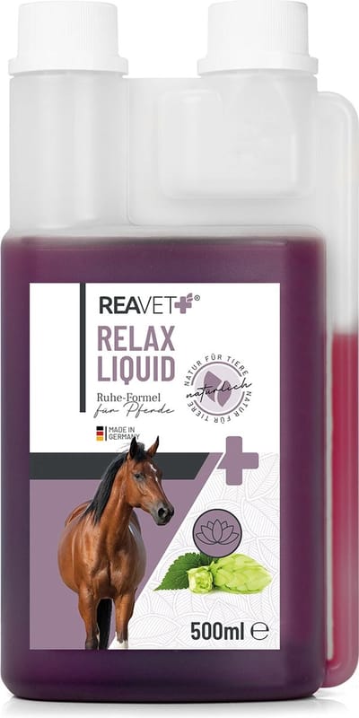 ReaVET Relax Liquid - Supplement voor paarden en pony's - Valeriaan, passiebloem en magnesium - 500 ml