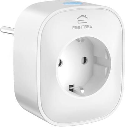 Slimme Stekker met Energieverbruik Meter - Voor Spraakbesturing met Alexa en Google Assistant - WiFi 2,4 GHz, 16A, 3680W