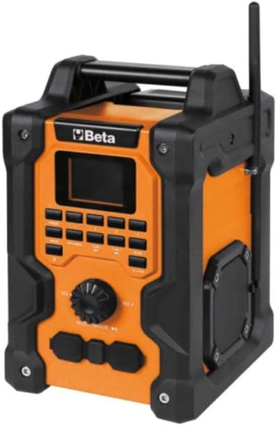 Bouwplaatsradio - Werkradio Accu - Muziek op Werk - 20 Volt Systeem - 32cm Breed - Grijs