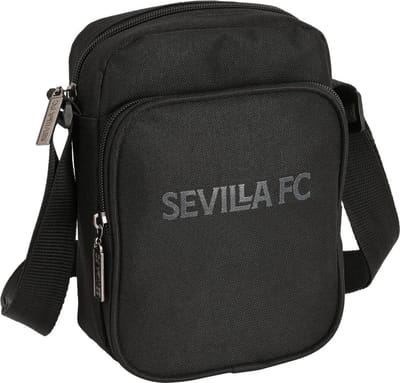 Schoudertas Sevilla Fútbol Club Teen Zwart (16 x 22 x 6 cm)