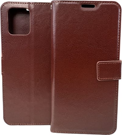 Portemonnee Book Case Hoesje Geschikt voor: Oppo Find X3 Pro - bruin