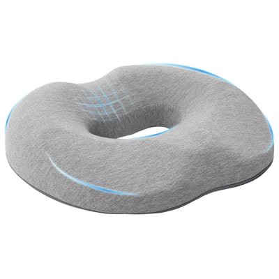 vidaXL - Zitkussen - Éénkleurig - Lichtgrijs - 42 - x - 36,5 - x - 8 - cm - Traagschuim