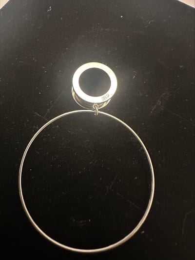 Piercing plug 10 mm met zilverkleurige ring bedel | Make up | Parfum | Moederdag | Verjaardagscadeau| Cadeautje| Valentijnsdag| Kado | sieraden | vaderdag | oorbellen | oorsieraden