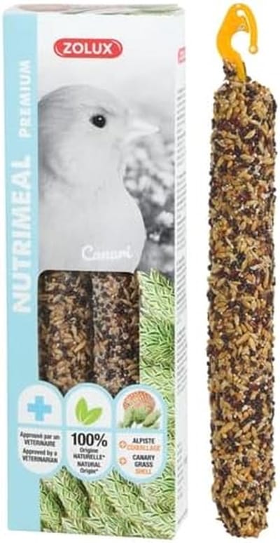 Nutrimeal Stick Kanariezaad 110gr - ZOLUX - Snack met Ophangclip - 2 Stuks