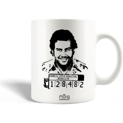 Mug en Céramique Pablo Escobar Affiche Noir et Blanc