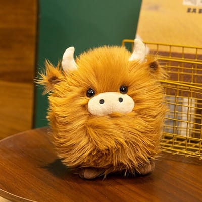 Hooglandkoe Knuffel Grappig Blij Realistisch Knuffeldier Met Lang Pluizig Haar Zacht Knuffelbaar Voor Kinderen Kinderen Jongens Cadeau 20cm