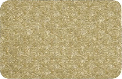 WC mat 60x40 cm - Antislip - Waaier - Geometrisch - Groen - Toiletmat - Vloermat - Douchemat - Toilet tapijt - Toiletmatten