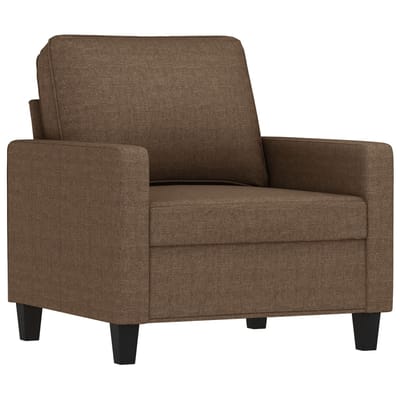 vidaXL - 4-delige - Loungeset - met - kussens - stof - bruin