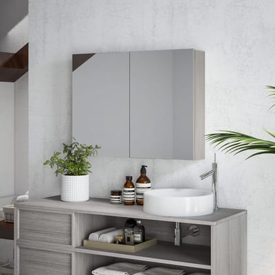 HOMCOM-Spiegelkast-Hout-80x15x60cm-Grijs