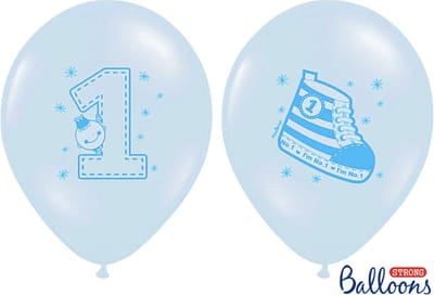 Partydeco - Ballonnen 1st Birthday Blauw