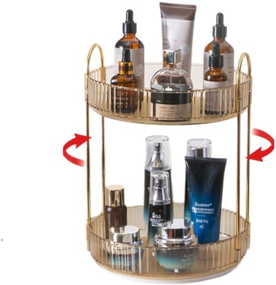 Unyqoos ® Stijlvolle 360° Draaibare Cosmetica Organizer met Verstelbare Lagen voor Badkamer en Slaapkamer