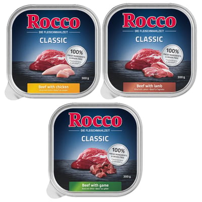 9x300g II: Lam, Kip en Wild Rocco Hondenvoer