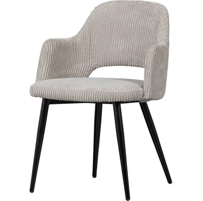 WOOOD Ferdy Eetkamerstoel - Polyester - Pearl - 82x56x58