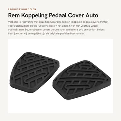 Dailygoods- Pedaalcover Gloednieuw - Rubber - 1 Paar - Voor 2007-2016 - OE-nummer 46531JD00A - Afmetingen 77x60x9 mm - Pedaalrubber
