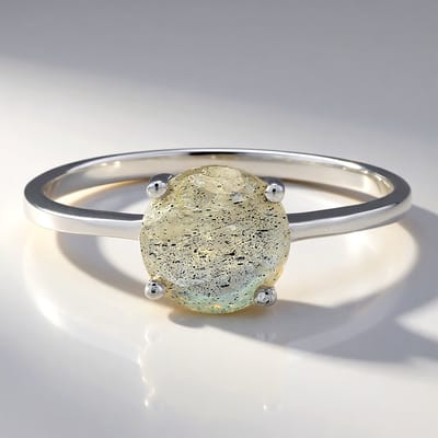 Cavill - Zilveren ring met 1,14 ct Spectroliet uit Roemenië - 925 Sterling zilver - Minimalistisch modern design - Maat 17