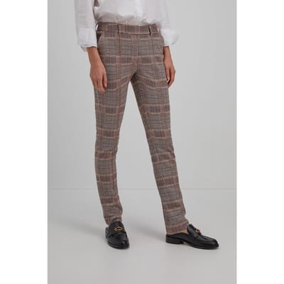 Josephine & Co Tao Pants Multi Colour Dark Check Maat: 34 | Pantalons Outlet | Dames | Zwart