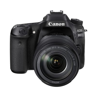 Canon EOS 80D Digitale Spiegelreflexcamera + EF-S 18-135mm f/3.5-5.6 IS USM Zoomlens zwart