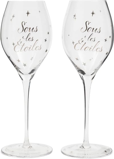 Rivièra Maison - set van 2 glazen - Sous Les Étoiles Bubble Glass Hart Love Champagne