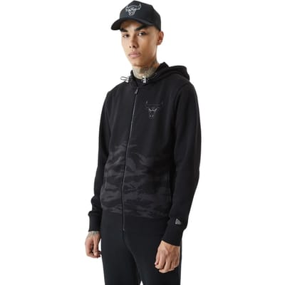 Hooded sweatshirt met rits New Era Chicago Bulls