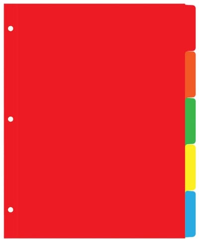 TOVBMUP 12 Stuks Scheidingsbladen - Registerbladen met Trennlaschen - A4 21x29.7cm - Geschikt voor Ringmappen en Ordner Organisatie - Kunststof Trennblätter in Assorti Kleuren - 11-Gatsysteem