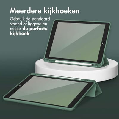 Accezz Tablet Hoes - Geschikt voor Apple iPad 6e / 5e generatie (2017/2018) 9.7 inch - Smart Silicone Bookcase - Donkergroen