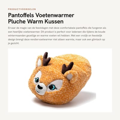 Dailygoods - Pantoffels - Voetenwarmer - Pluche - Warm Kussen - Feestelijk Design - Perfect Cadeau voor Kerstmis - Geschikt voor Iedereen