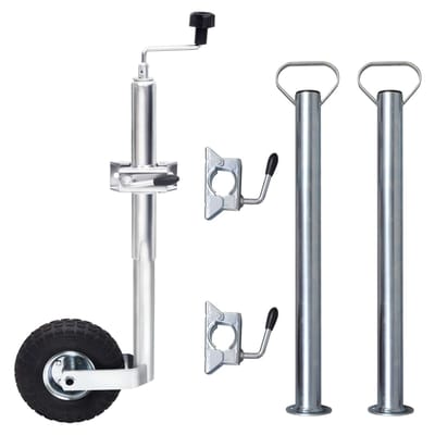 vidaXL - Neuswiel - met - 2 - staanders - en - 3 - spanklemmen - 48 - mm
