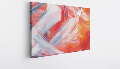 Saammp Canvas Schilderij - abstracte compositie Rood- 30x20 - Foto op canvas - Wanddecoratie - Muurdecoratie Woonkamer - Slaapkamer decoratie - Canvas Print