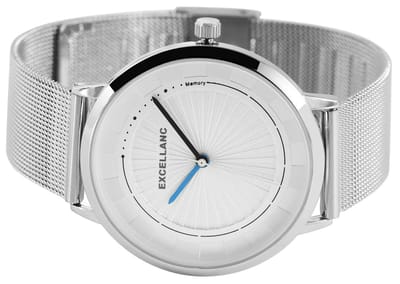 EXCELLANC Herenhorloge roestvrij staal Mineraalglas
