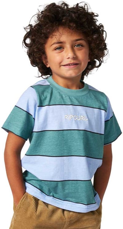 Rip Curl Grom Energy T-shirt Met Korte Mouwen Groen,Blauw 7-8 Years Jongens