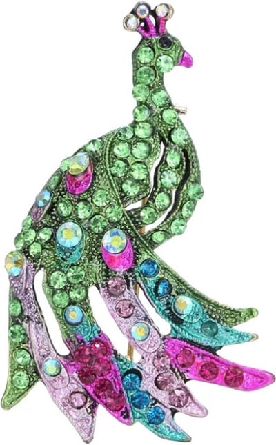 Broche boetiek-Zelto-Broche Pauw Groen-Broche Boetiek-Vogel