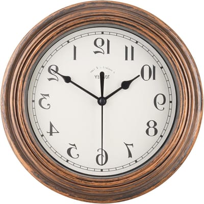 Stille Wandklok 9 Inch Retro Design - Vintage Gouden Decoratieve Klok voor Keuken, Slaapkamer en Kantoor