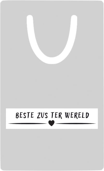 Hacebo® - Beste zus ter wereld metalen boekenlegger - Zus - sister - leuk cadeau voor je zus Bladwijzer boekenleggers - 7.6 cm x 5cm