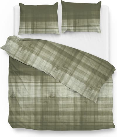 Zohome Marley Dekbedovertrek - Tweepersoons - Flanel - 200x200-220cm - Groen