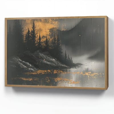 Wandlamp 90x60 cm - Oplaadbaar - Natuur - Abstract - Landschap - Modern - Wandlampen binnen woonkamer - Slaapkamer lamp - Decoratieve nachtlamp - Vloerlamp draadloos