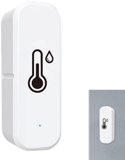 Temperatuur Monitor - Vochtigheidssensor - Slim Huis - Dubbele WiFi - 7x2.5x2cm - Wit