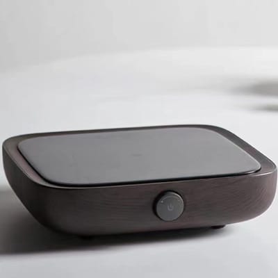 Kookplaat Elektrisch - Mini Fornuis - Water Koken - Compact Ontwerp - 12 cm Diameter - Bruin