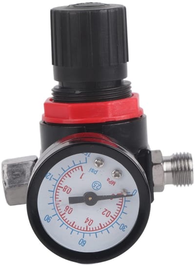 Dailygoods- Drukregelklep met Veiligheidsklep - Luchtregelaar - Drukreduceerklep - Olie Waterafscheider - G1/4 - Werkbereik 0-150 psi