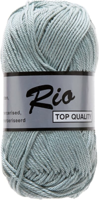 Lammy Yarns Rio Katoen garen - licht zeegroen blauw (851) - 5 bollen van 50 gram - pendikte 3 -3,5 mm.
