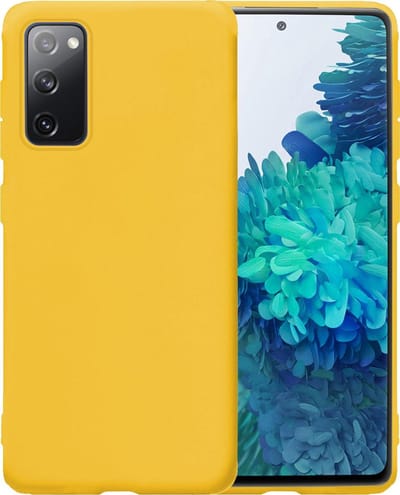 Hoesje - Geschikt voor Samsung Galaxy S20 FE - Sterk & Shockproof - Siliconen Case - Hoes Cover - Telefoonhoes - Geel