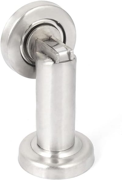 Deurstopper - Wandmontage Stopper - Deuren Beschermen - Roestvrij Staal - 95mm Hoog - Zilver