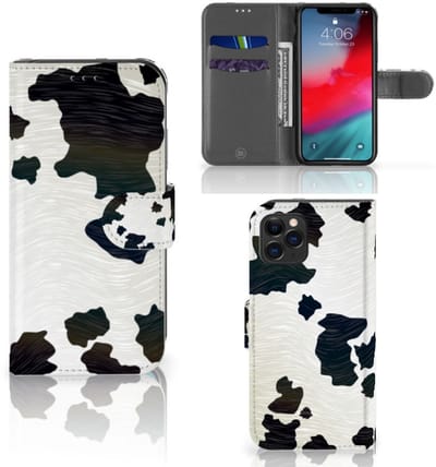 Apple iPhone 11 Pro Telefoonhoesje met Pasjes Koeienvlekken