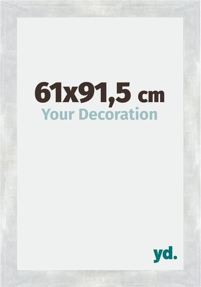 Your Decoration - Fotolijst 61x91,5 cm - MDF - Zilver Glanzend Vintage - Mura