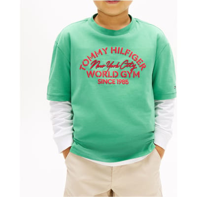Tommy Hilfiger Boys Nyc T-shirt Bahama Green Taglia: 10 | T-shirt Outlet | kids | Verde