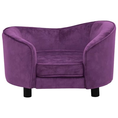 vidaXL - Hondenbank - 69x49x40 - cm - pluche - bordeauxrood