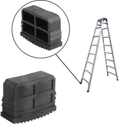 Dailygoods- Laddervoeten Rubber - Antislip Voetafdekkingen - Trapvoetmat - Bescherming Vloer - Slijtvast Materiaal - Duurzaam Gebruik - Ladderkappen