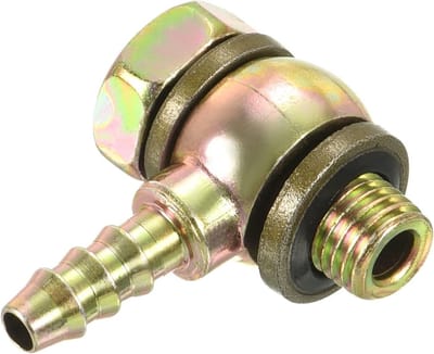 Hose Barb Fitting Elbow 6mm - M8x1 Mannetje, Carbon Stalen Adapter voor Lucht, Water en Brandstof